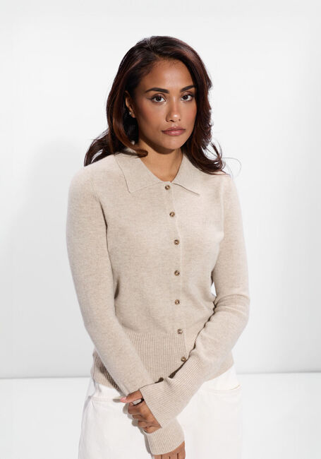 Beige CLOSED Trui CARDIGAN WITH COLLAR Beige CLOSED Trui CARDIGAN WITH COLLAR - large