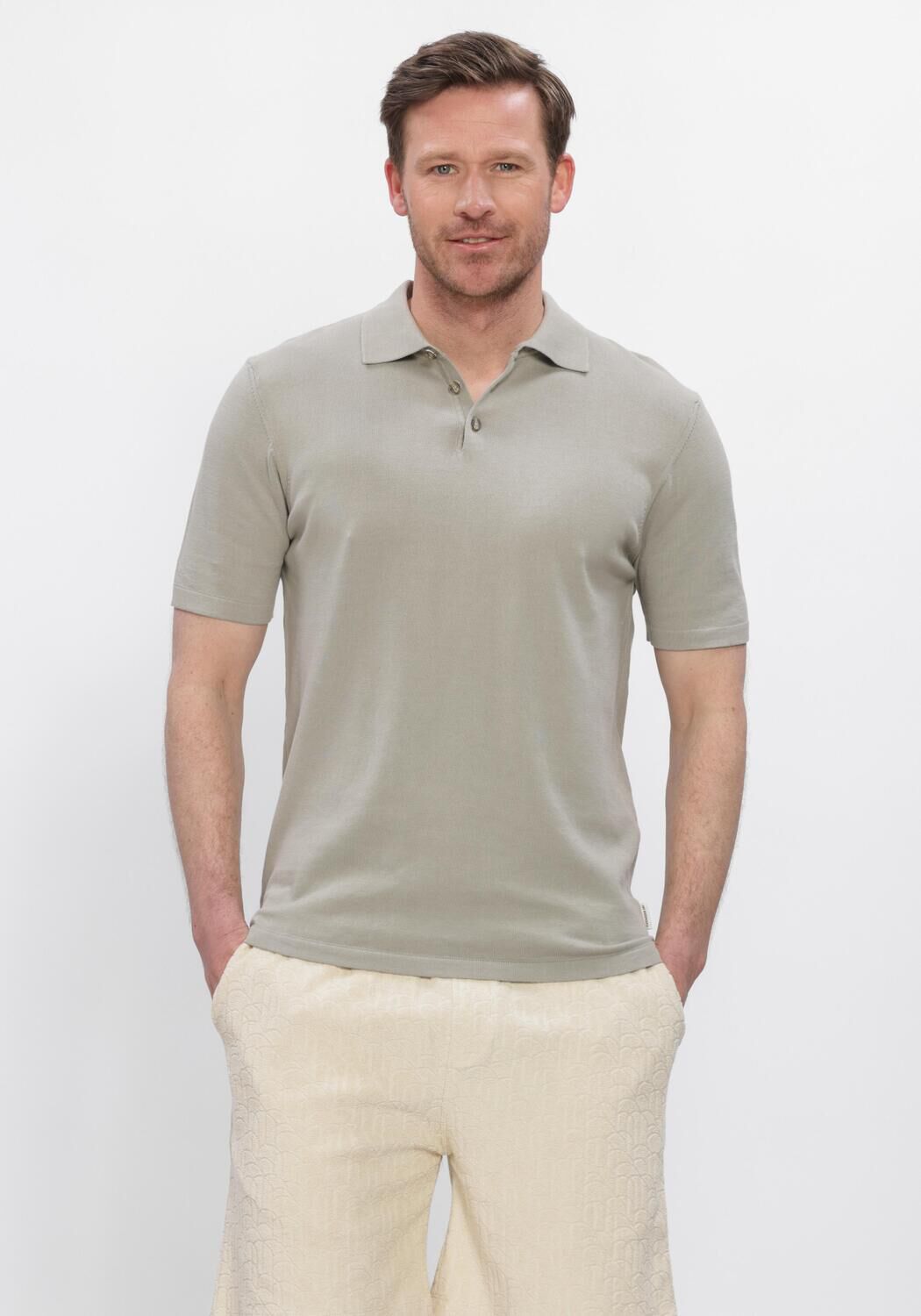 Beige THE GOODPEOPLE Polo PLAN - large