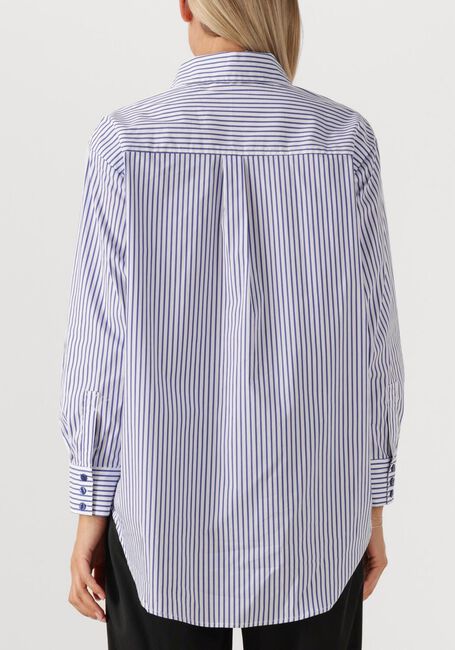 Blauwe HAUTE L'AMITIÉ Blouses STRIPE CHEST LOGO SHIRT - large
