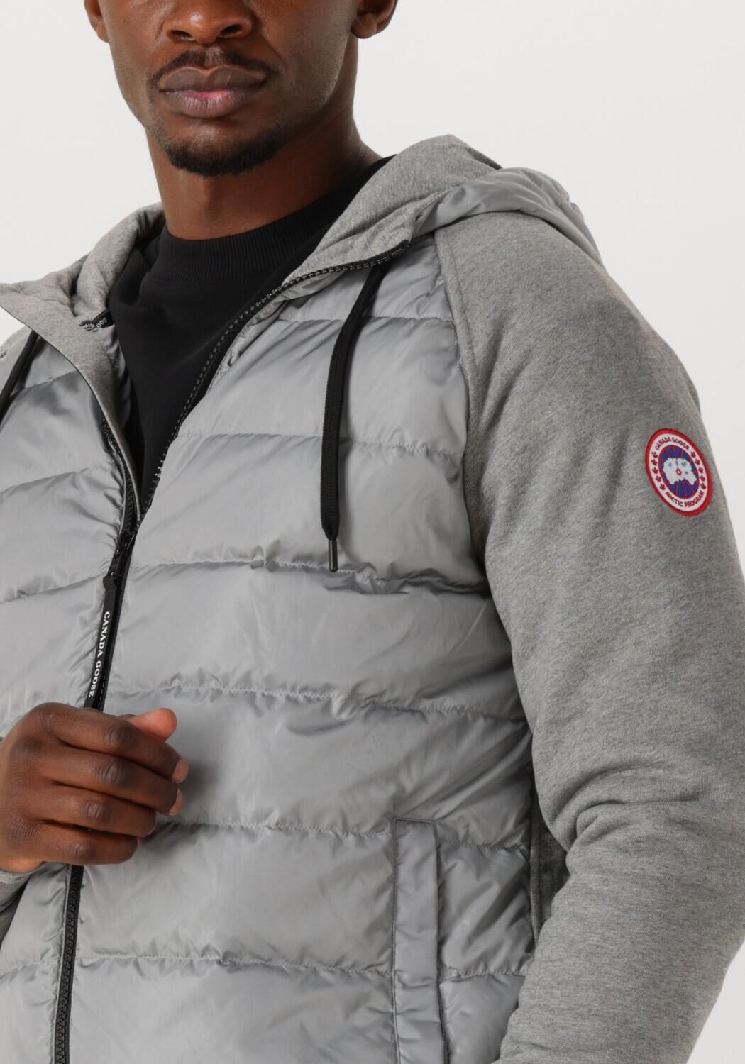 Grijze CANADA GOOSE Gewatteerde jas HYBRIDGE HURON FULL ZIP HOODY - large
