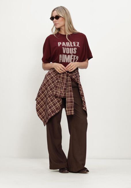 Bordeaux AIMEE THE LABEL Tops & T-shirts ELARAW6 SHIRT - large