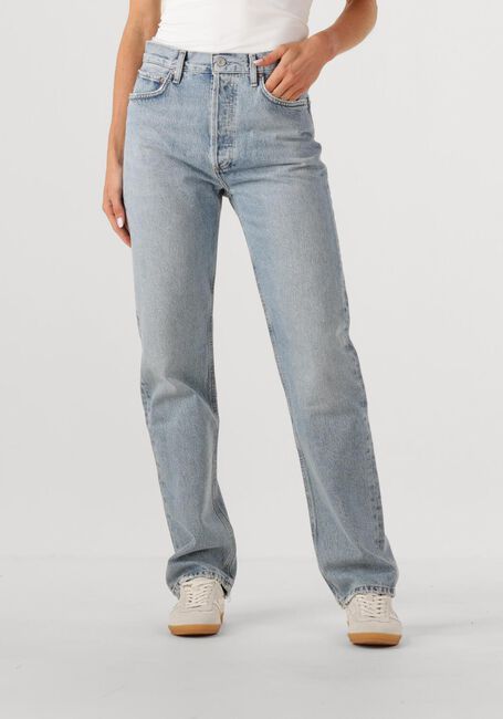 Lichtblauwe AGOLDE Straight leg jeans 90'S PINCH WAIST LONG IN FORCE - large