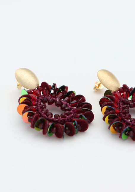 Bordeaux LOTT. GIOIELLI Oorbellen CE SI DROP CRYSTALL S W/ SEQUINS - large