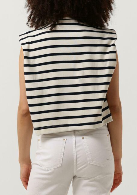 Blauwe CO'COUTURE Top CLASSIC STRIPE CROP TEE - large