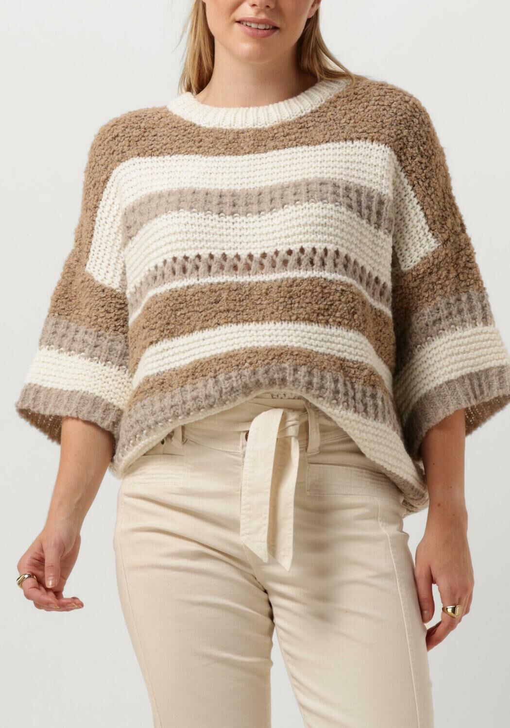 Multi SUMMUM Trui BOXY SWEATER MULTI YARN MIX KNIT Assem