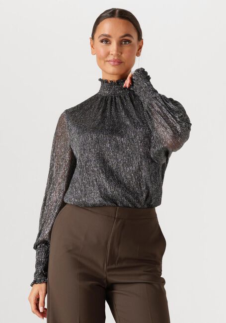 Donkergrijze MOS MOSH Top MMXIMENA GLAM LS BLOUSE - large