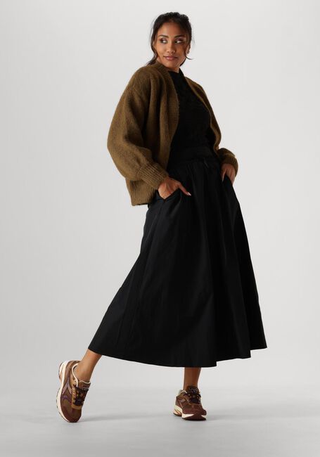 Zwarte SUMMUM Midirok SKIRT TAFT - large