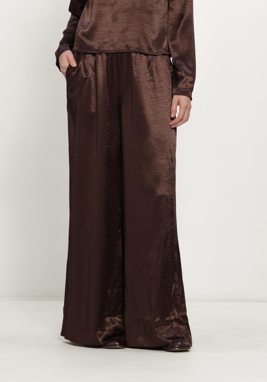 Bruine AMAYA AMSTERDAM Wijde broek SYLVIE PANTS - large