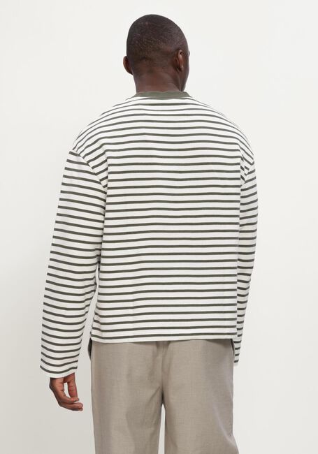 Groene BRAM'S FRUIT T-shirt VARSITY STRIPED LONGSLEEVE - large