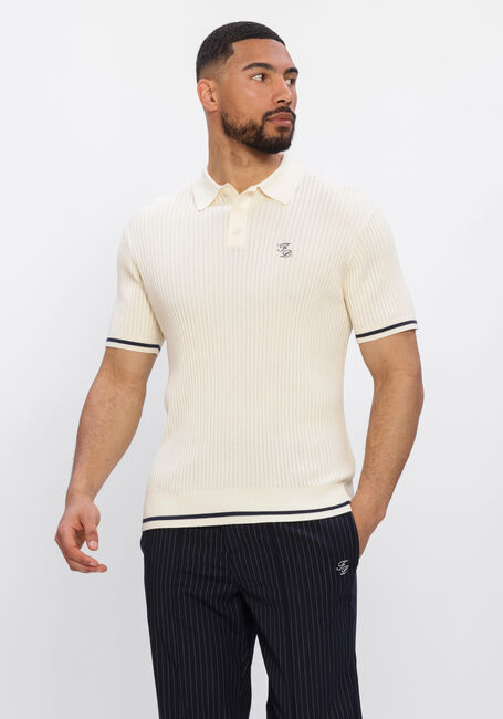 Ecru FILLING PIECES Polo FINE KNIT POLO - large