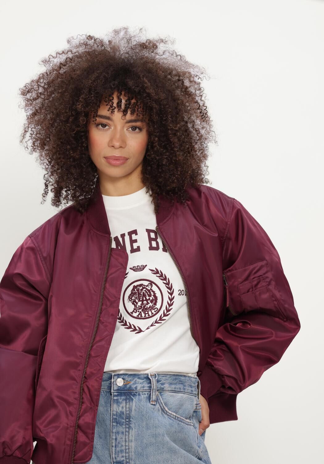 Bordeaux ANINE BING Jack LEON BOMBER - large