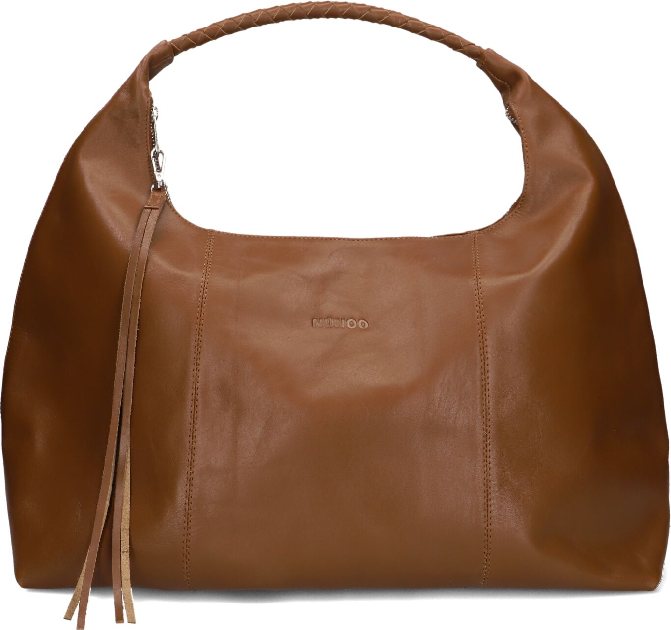 Núnoo Schoudertas
Dames Maxi Dandy River, Materiaal: Leer, Kleur: Cognac afbeelding 1