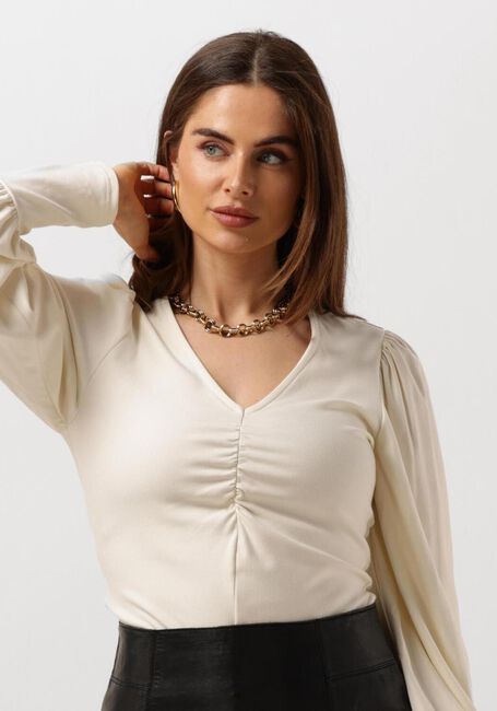 Beige GESTUZ Blouses RIFAGZ V-NECK BLOUSE - large