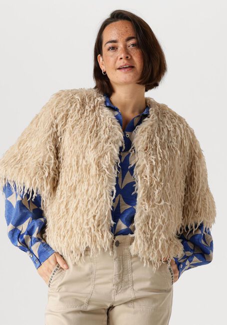 Beige SUMMUM Top SHORTSLEEVE JACKET FAUX - large