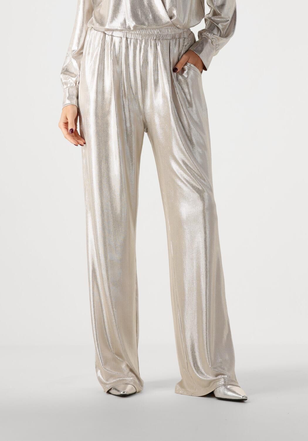 Amaya Amsterdam Pantalon Dames Jella Pants, Maat: L, Kleur: Zilver