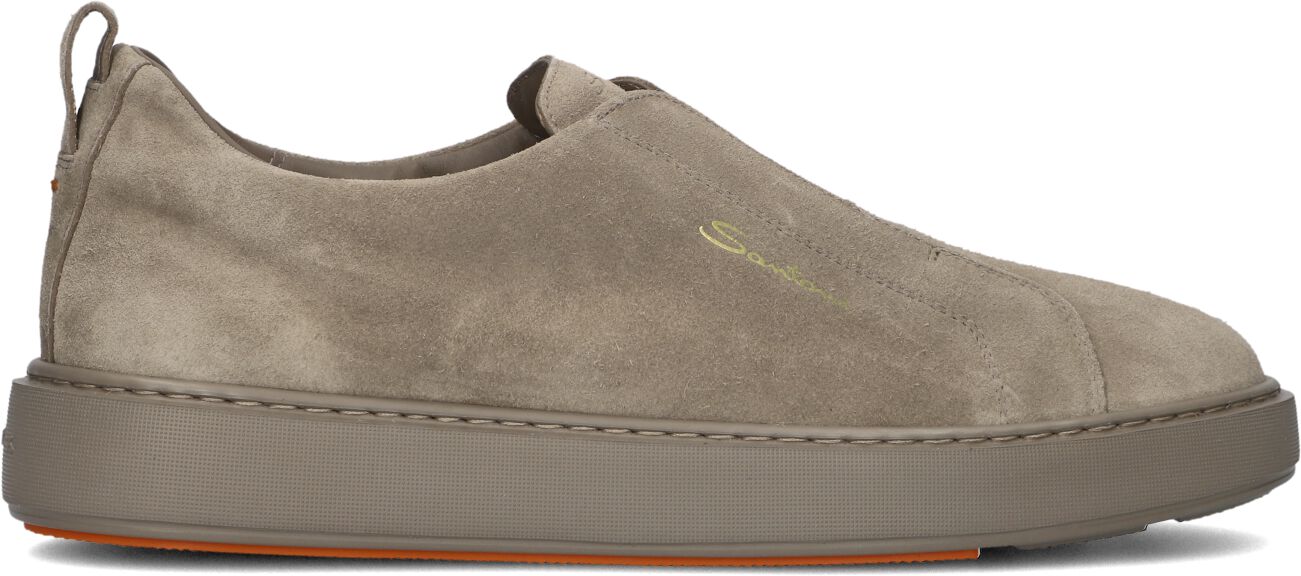 Santoni Lage Sneakers Heren 21995, Maat: 46, Materiaal: Suède, Kleur: Taupe