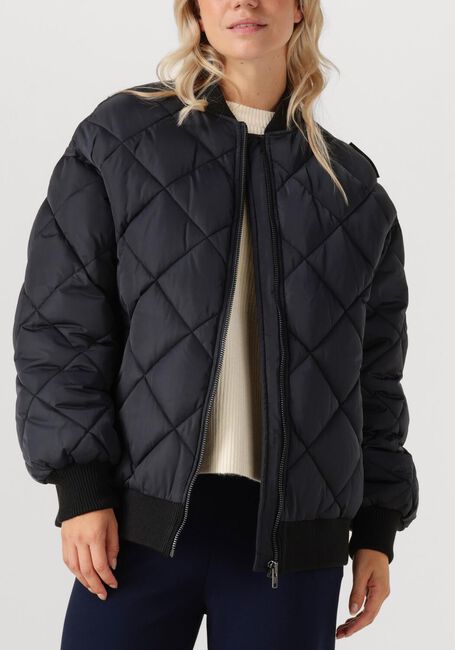 Zwarte ALIX THE LABEL Jack LADIES WOVEN QUILTED BOMBER - large