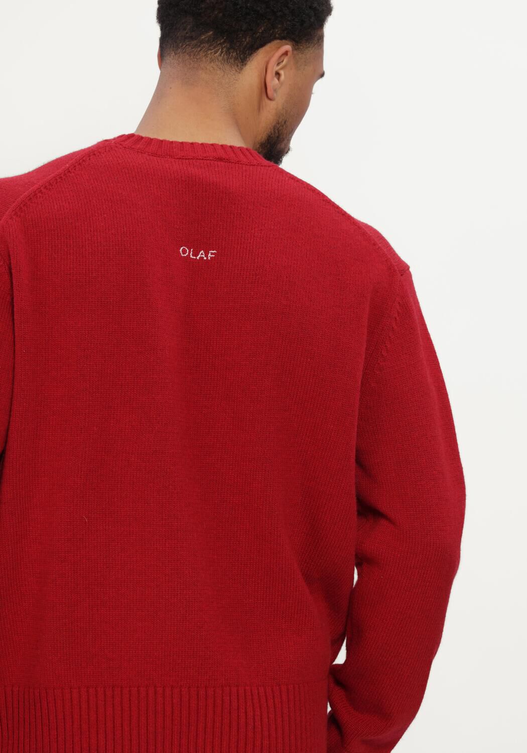 Rode OLAF HUSSEIN Trui ESSENTIAL KNITTED CREWNECK - large
