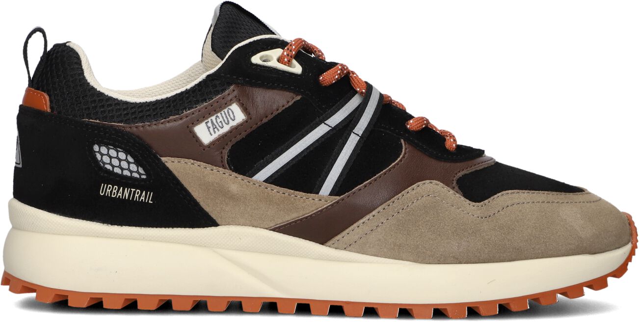 FAGUO Lage Sneakers Heren Urbantrail Running, Maat: 41, Materiaal: Suède, Kleur: Zwart