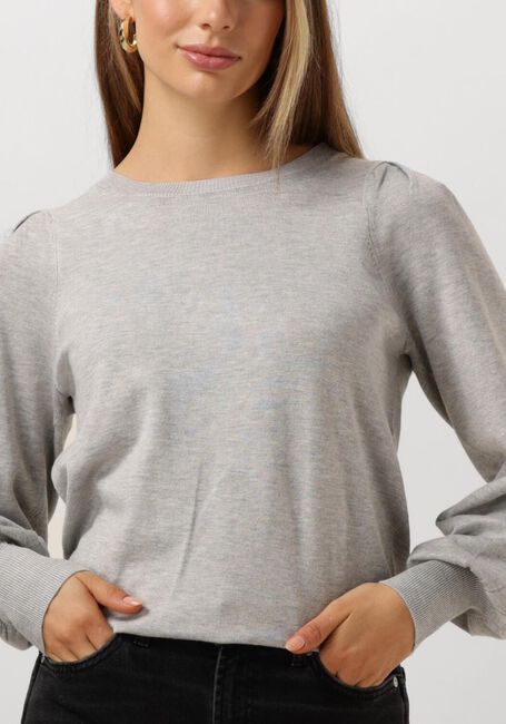 Grijze SUMMUM Trui ROUND NECK SWEATER SOFT VISCOSE POLYAMIDE KNIT - large
