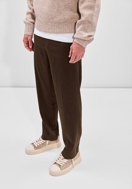 Bruine OLAF HUSSEIN Wijde broek SLIM ELATICATED PANTS - large