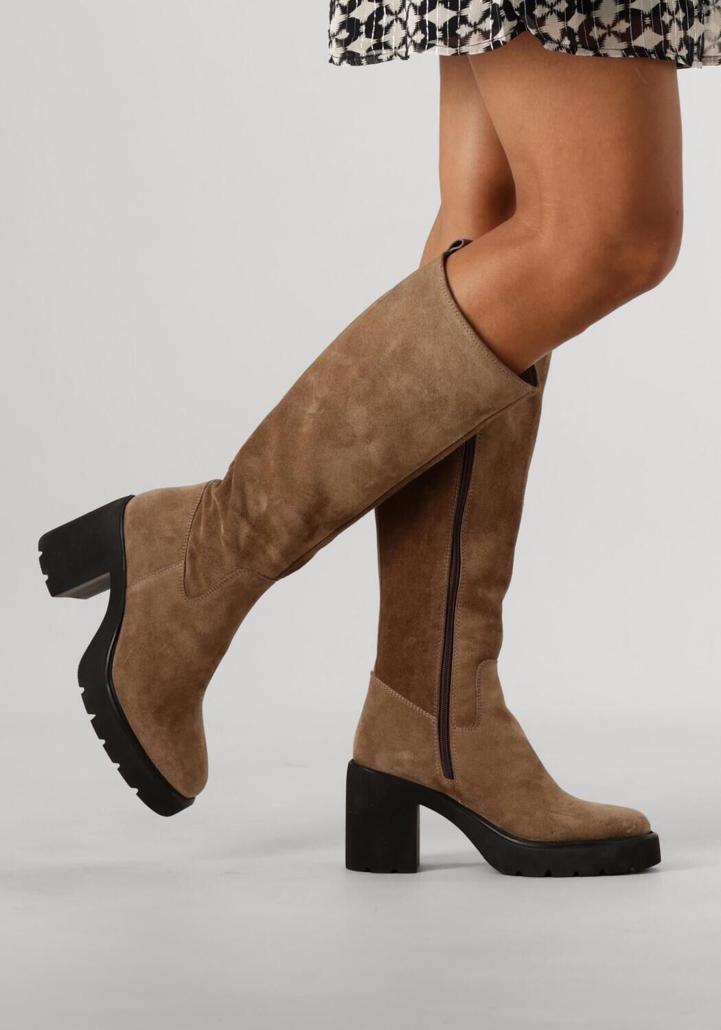 Taupe UNISA Hoge laarzen KARENA - large