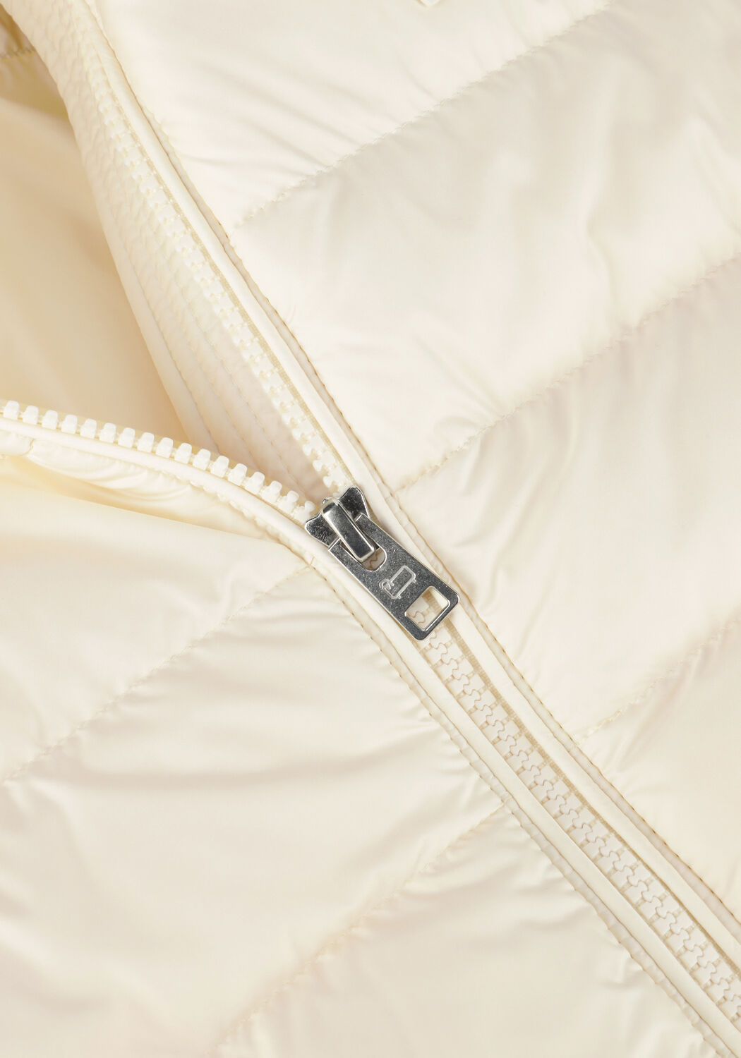 Creme WOOLRICH Leren jas QUILTED HOODED JACKET - large