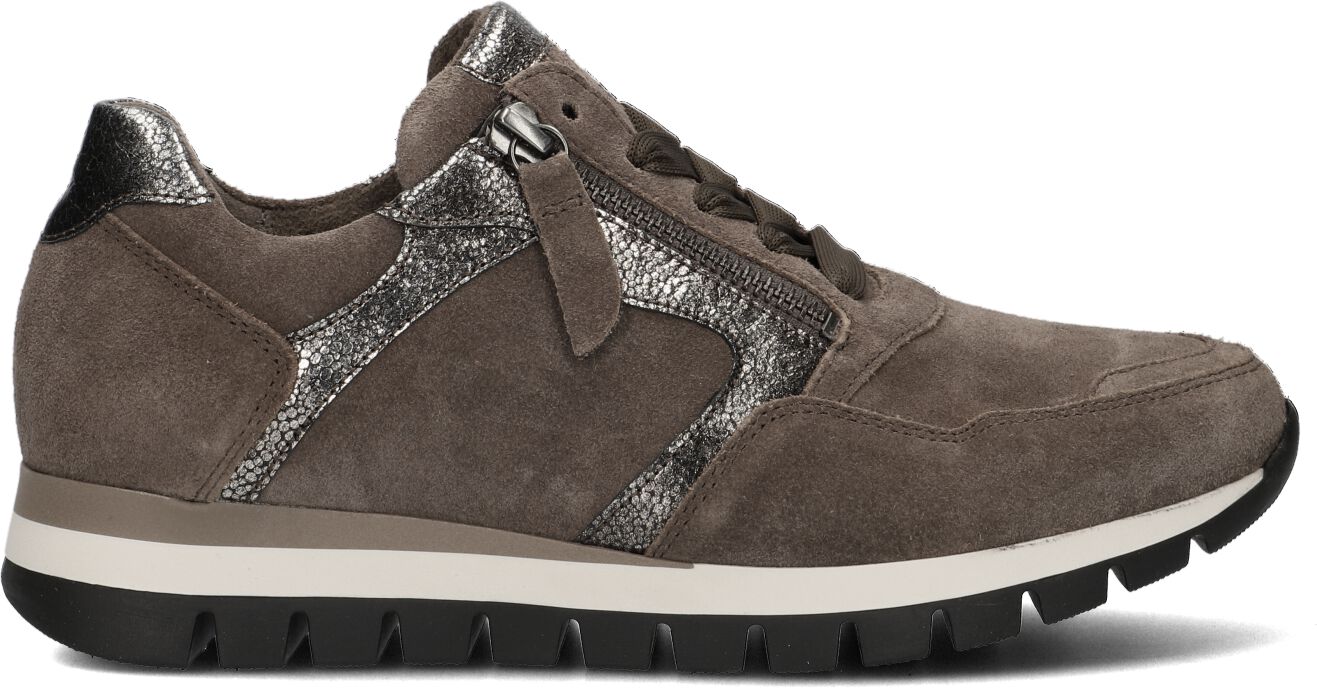 Gabor Lage Sneakers Dames 438, Maat: 36, Materiaal: Suède, Kleur: Taupe