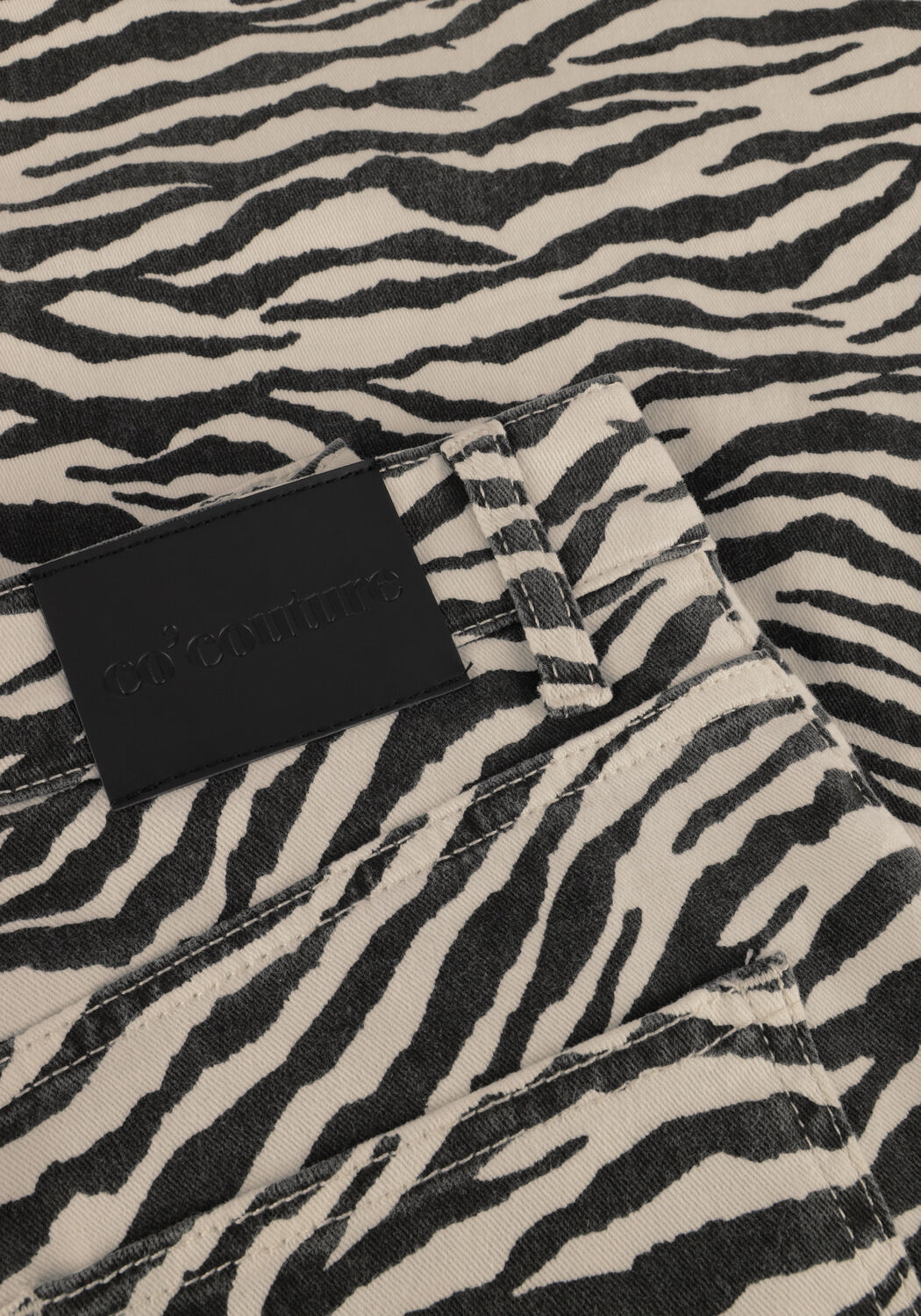 Zwarte CO'COUTURE Wide jeans ZION ZEBRA WIDE PANT - large