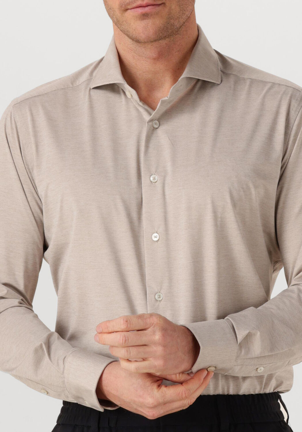 Beige XACUS Klassieke overhemden ACTIVE SHIRT 520ML - large