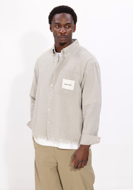 Zand BRAM'S FRUIT Casual overhemd DISTRESSED FARMER'S SHIRT LS - large