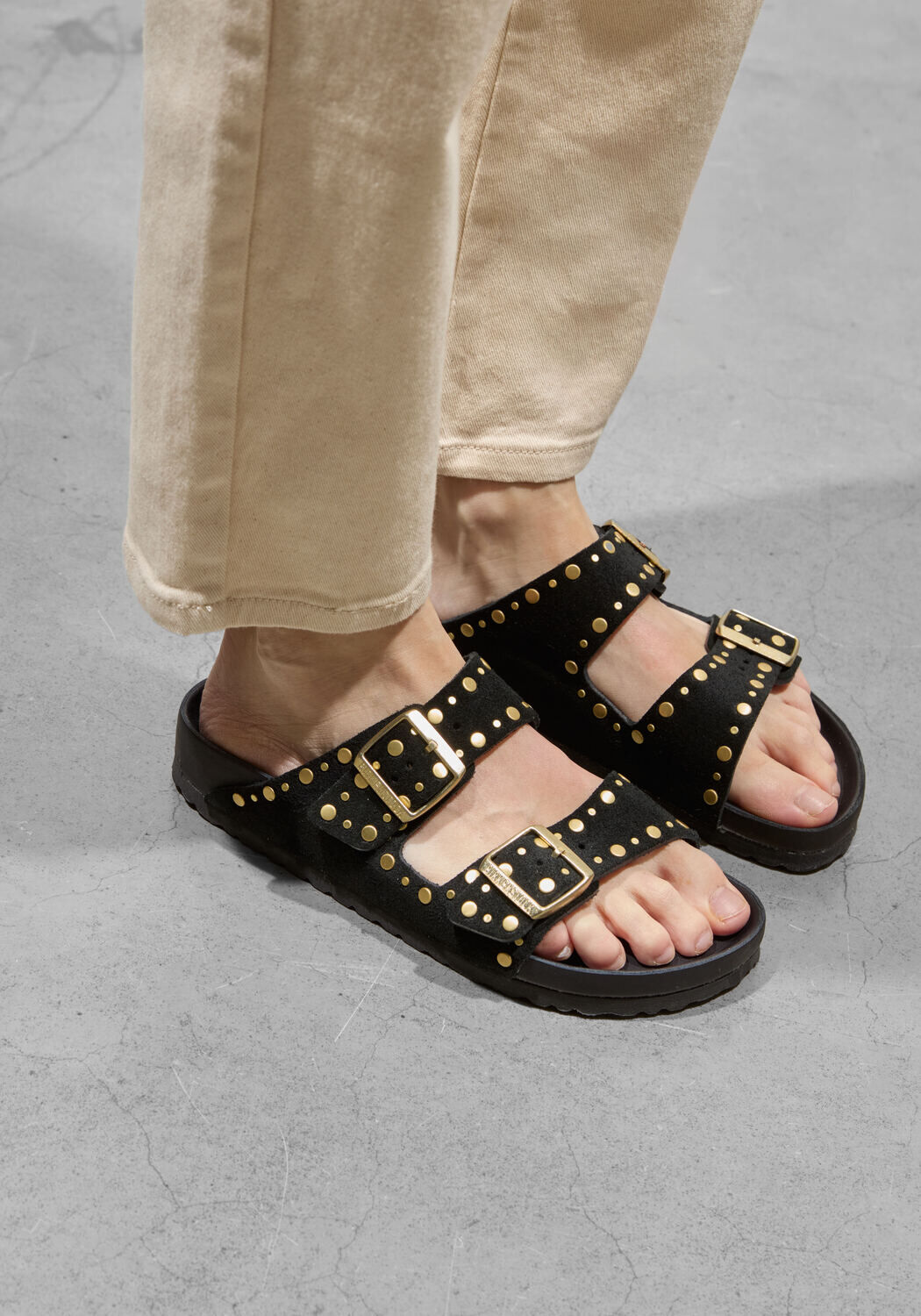 Zwarte BIRKENSTOCK Slippers ARIZONA RIVET - medium