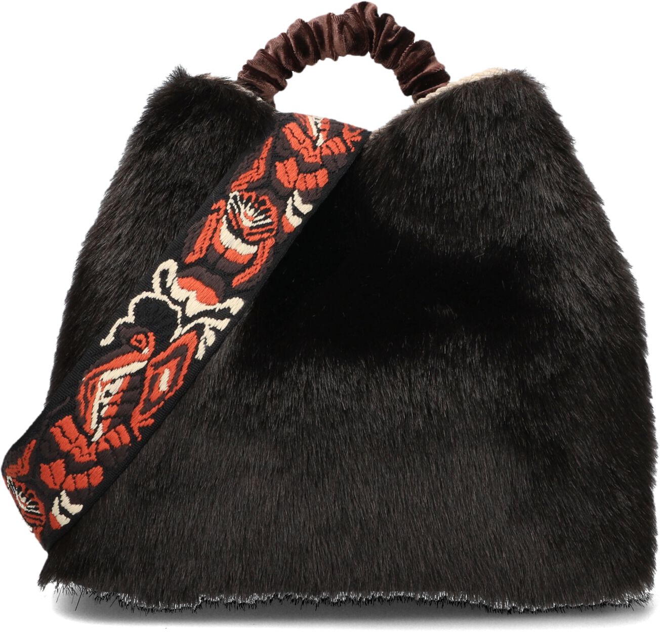 Viamailbag Handtas
Dames Coral Fake, Materiaal: Faux Fur, Kleur: Bruin afbeelding