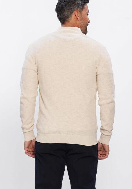 Ecru PROFUOMO Trui PULLOVER HALF ZIP TWINKLE SLUB - large