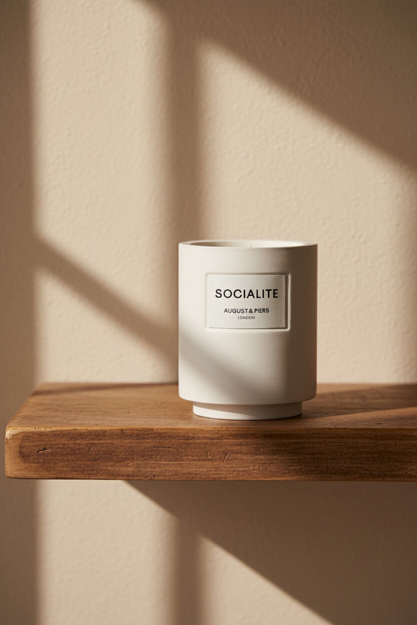 Gebroken wit AUGUST & PIERS Geurkaarsen SOCIALITE 340GR - SCENTED CANDLE - large