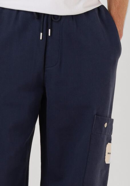 Donkerblauwe BRAM'S FRUIT Cargobroeken SIDE POCKET TROUSERS - large