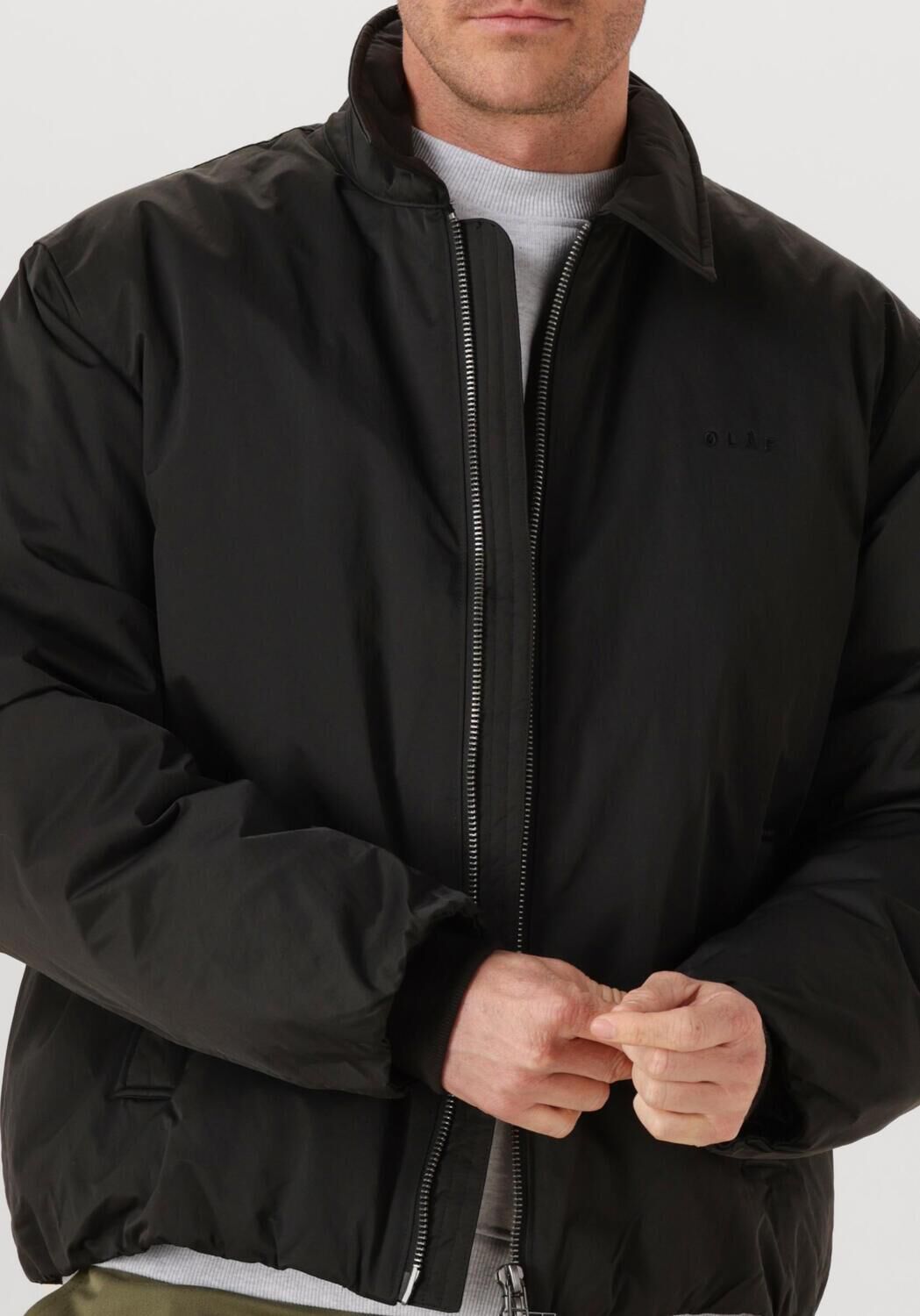 Zwarte OLAF HUSSEIN Gewatteerde jas MEDIUM PADDED JACKET - large