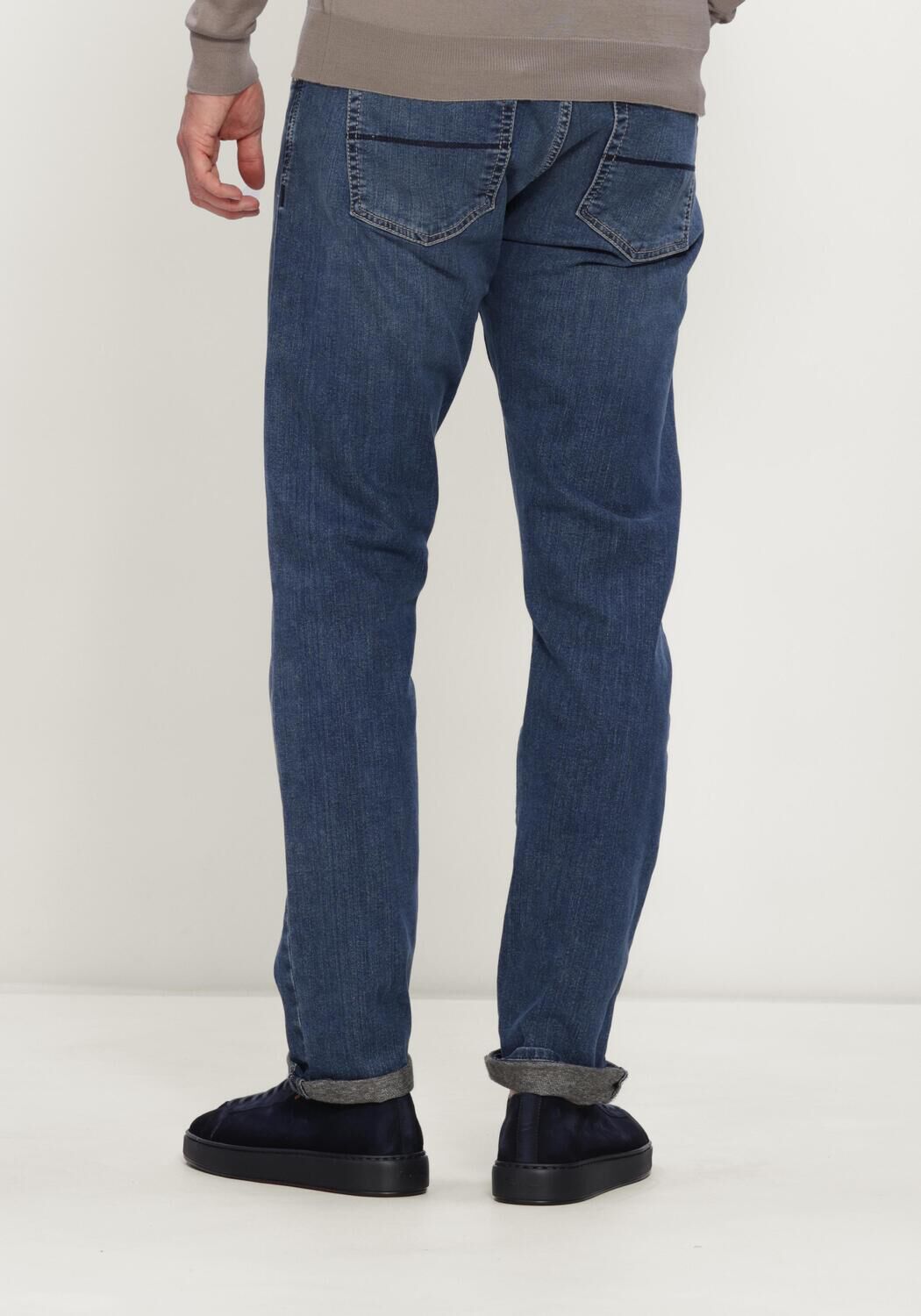Blauwe TRAMAROSSA Slim fit jeans MICHELANGELO DBSCP CORTINA - large