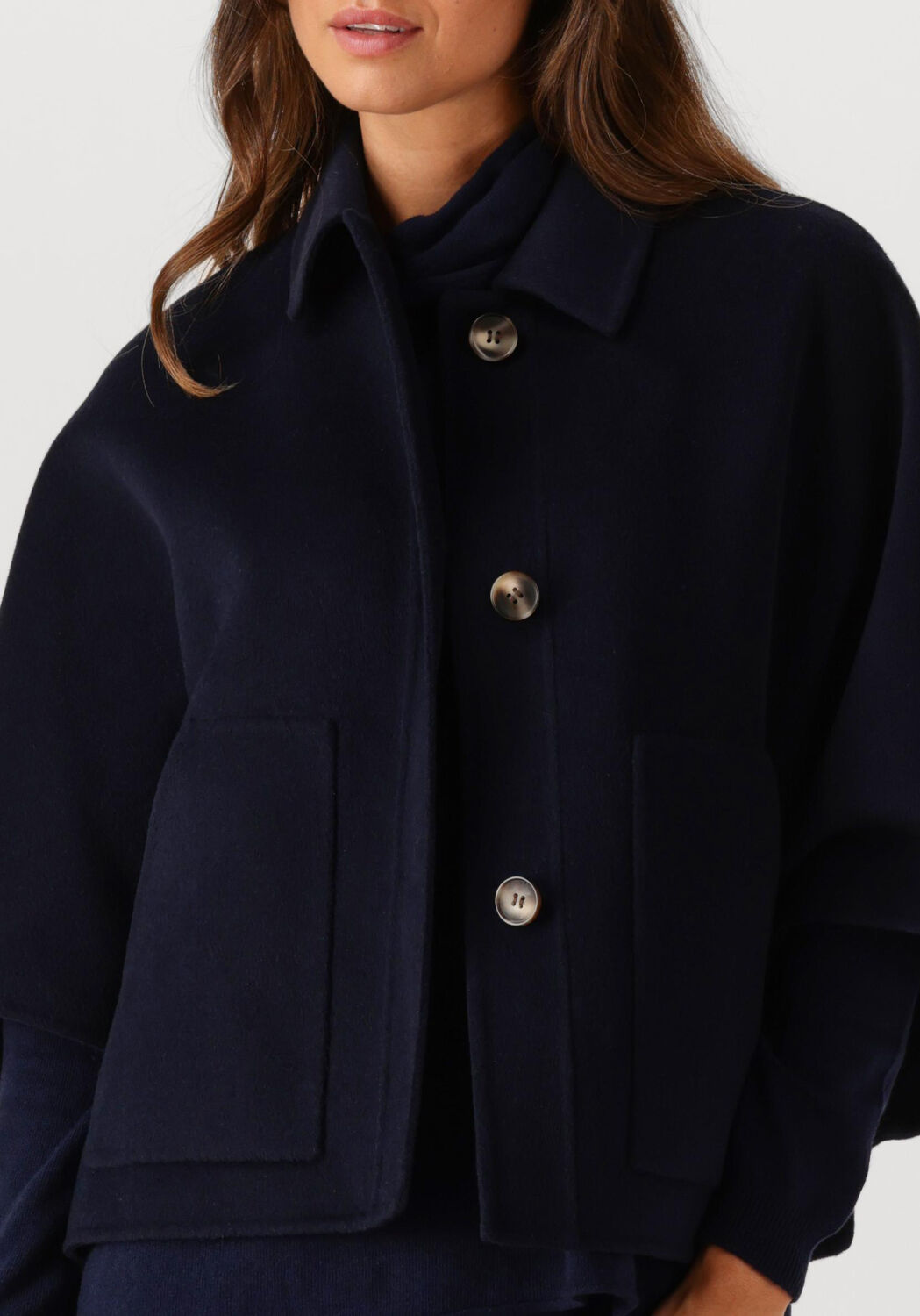 Donkerblauwe ALTER EGO Faux fur jas LENA - large