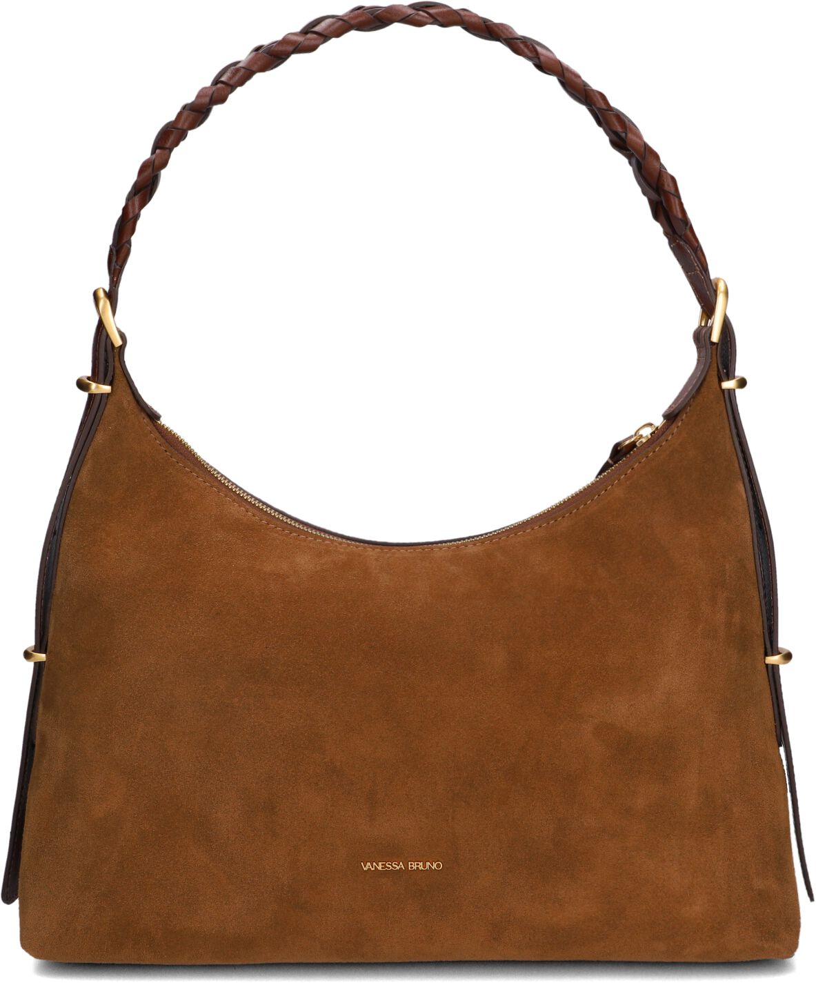 Vanessa Bruno Vanessa Bruno Schoudertas Dames Jane Pm Zip, Materiaal: Suède, Kleur: Bruin