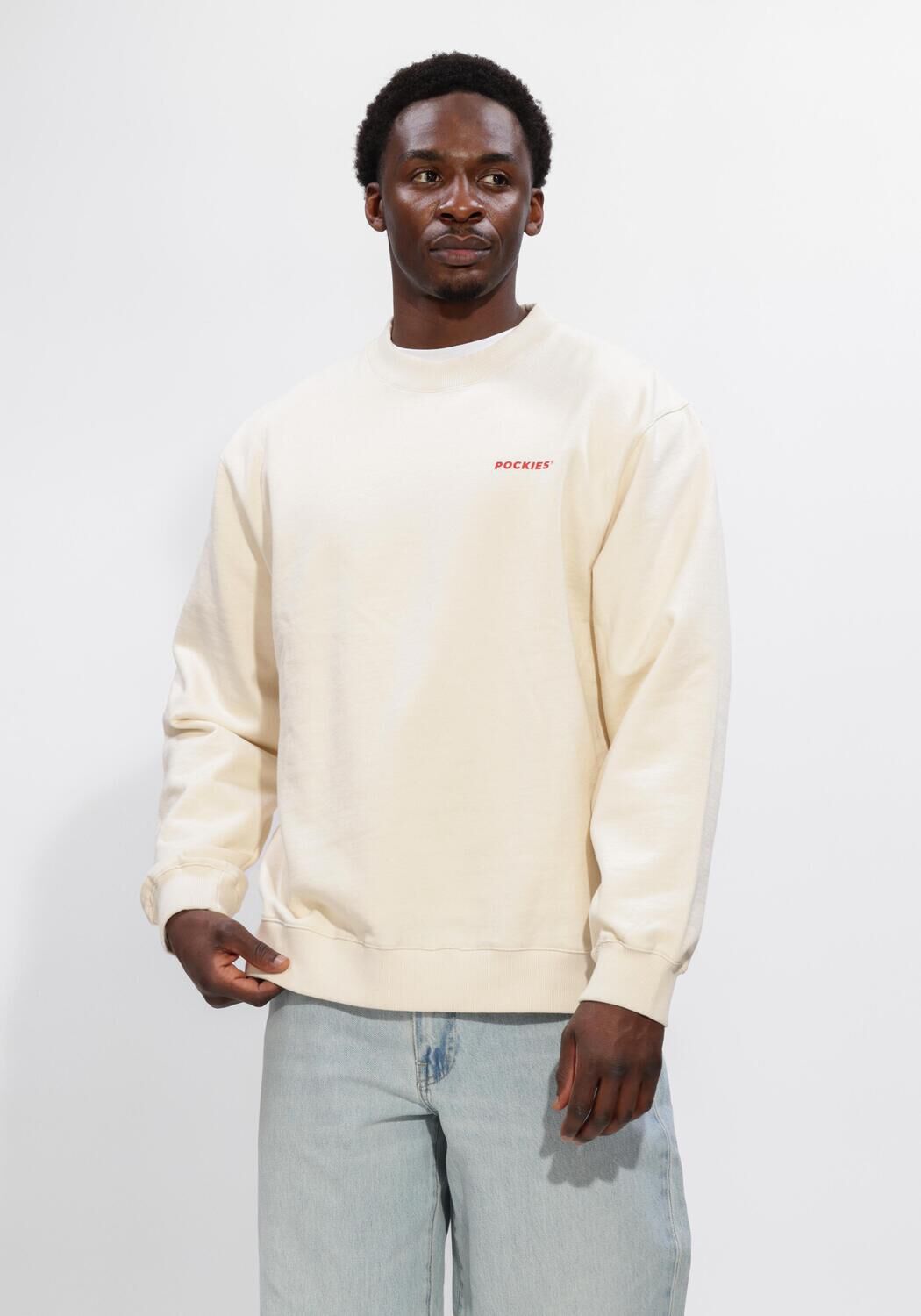 Pockies Sweater Heren Lobster Weekend Crew, Maat: L, Kleur: Ecru afbeelding 1