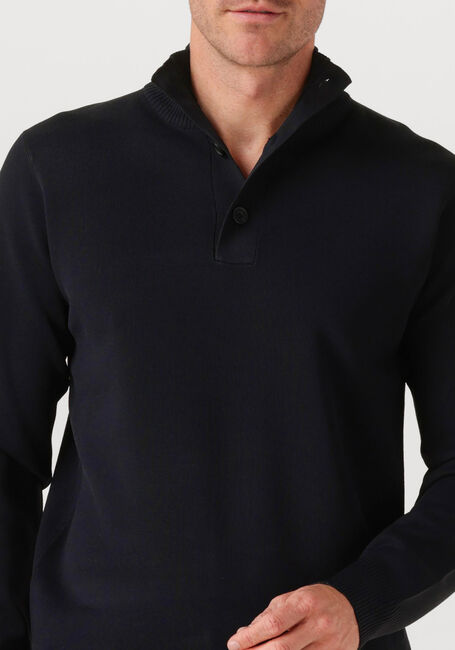 Zwarte GENTI Trui TURTLE 3 BUTTON LS - large