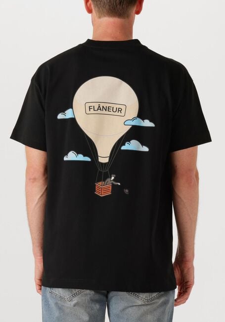 Zwarte FLANEUR T-shirt AERONAUTIQUE T SHIRT - large