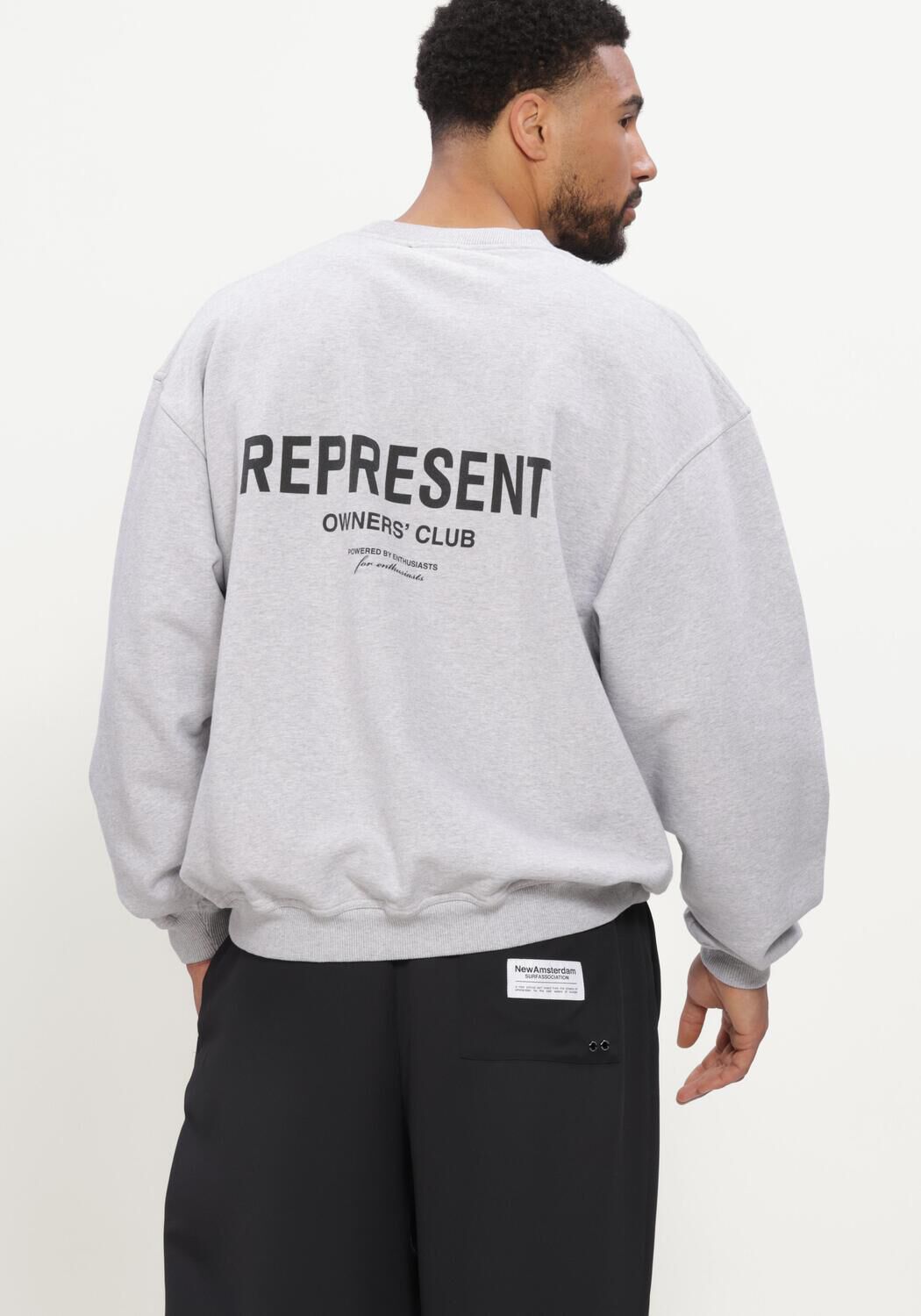 Grijze REPRESENT Sweater REPRESENT OWNERS CLUB SWEATER - large