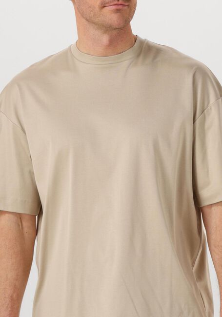 Beige VALENZA  1001 INTERLOCK SUPIMA TSHIRT - large