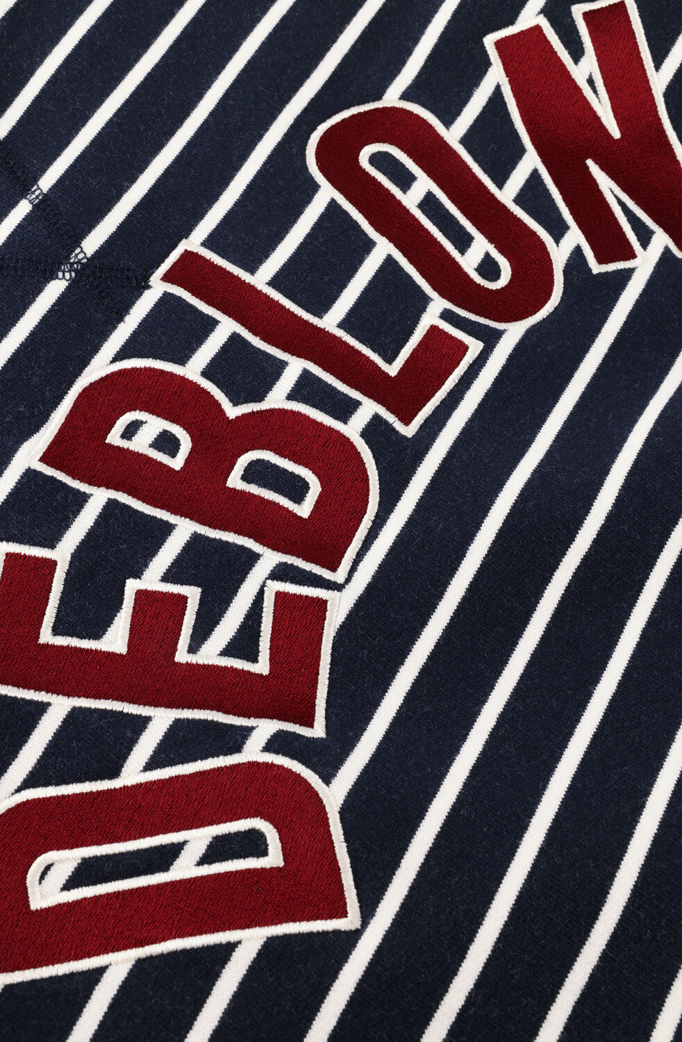 Donkerblauwe DEBLON SPORTS Sweater DANA STRIPED SWEATER - large