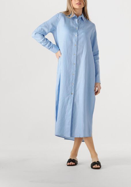Lichtblauwe RESORT FINEST Midi jurk SHIRT DRESS - large