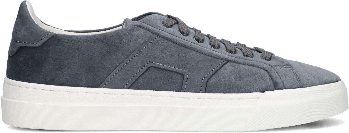 Santoni Lage Sneakers Heren Velvet Sneaker, Maat: 41, Materiaal: Velvet, Kleur: Blauw