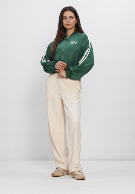 Donkergroene ALIX THE LABEL Jack LADIES KNITTED TAPES TRAINING JACKET - large