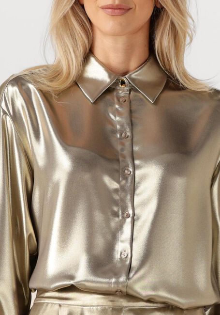 Goudkleurig DANTE6 Blouses GINNY METALLIC RELAXED SHIRT - large